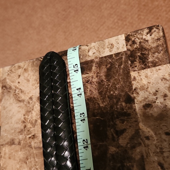 Coach Men’s braided Black belt.  Size 46 - Picture 7 of 8